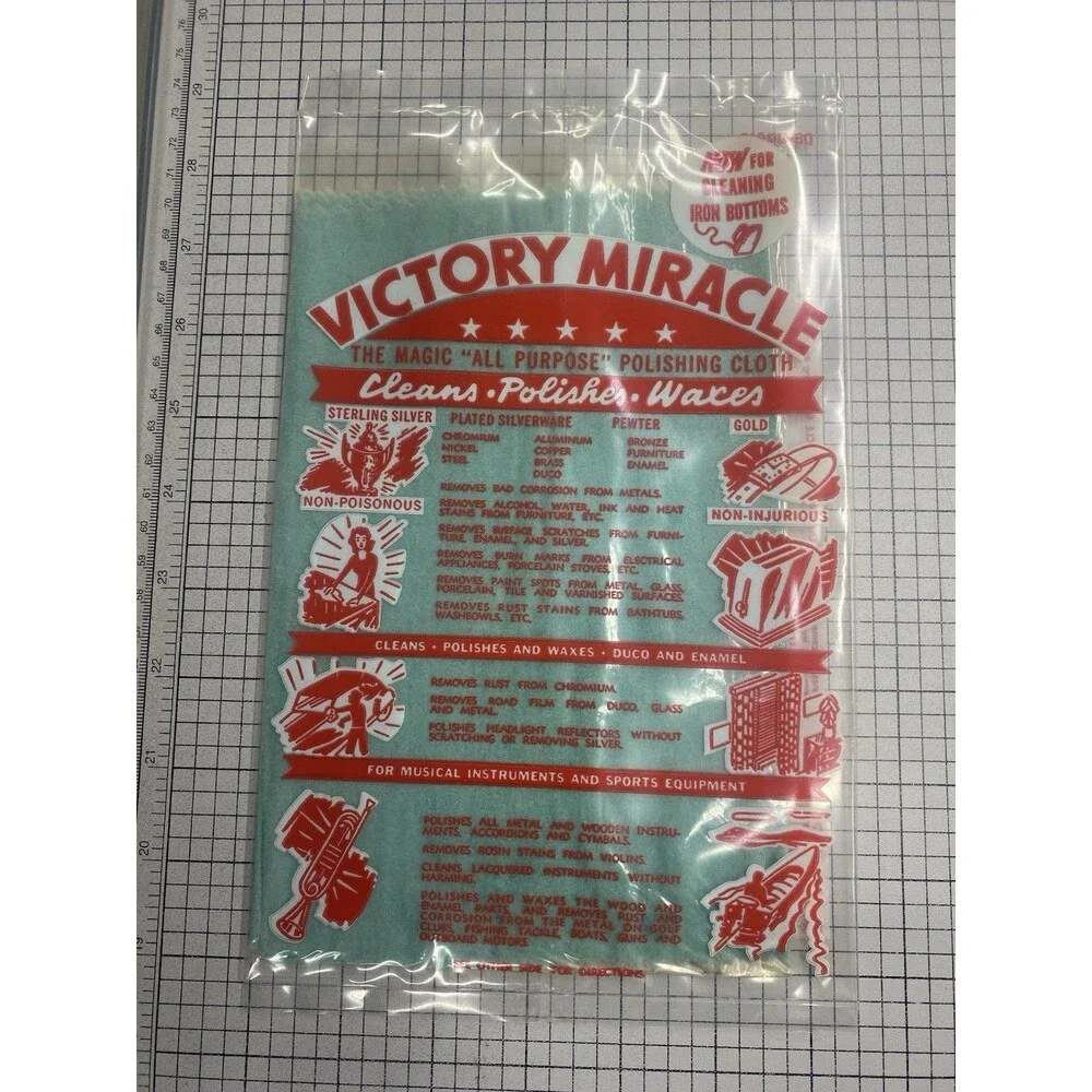 Victory Miracle Magic All Purpose Polishing Cloth Vtg NOS Cleans Polishes Waxes